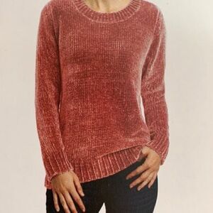 Orvis Chenile Sweater in Misty Rose in Size S